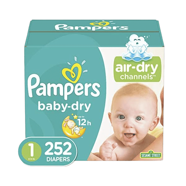 Pampers Baby Dry Disposable Baby Diapers One Month Supply