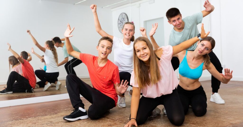 Teens dancing