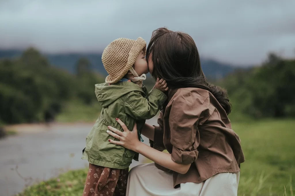 Mother And Daughter Hugging